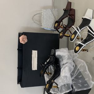 DIAIRIZ Women's Square Toe High Heel Strappy Sandals - Patent Leather Open Toe Cross Strap Stiletto Shoes