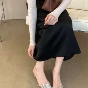 2026 Spring Women's Transparent Toe Shoes with Rhinestone Buckle and Water Cup Heel, 35-40